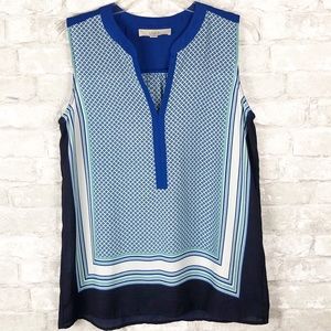 LOFT Blue and white shell Small